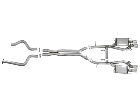 aFe 49-34078-P MACHForce XP 3in 304 SS Cat-Back Dual Mode Exhaust w/ Polished Tips 16-17 Cadillac ATS-V V6-3.6L