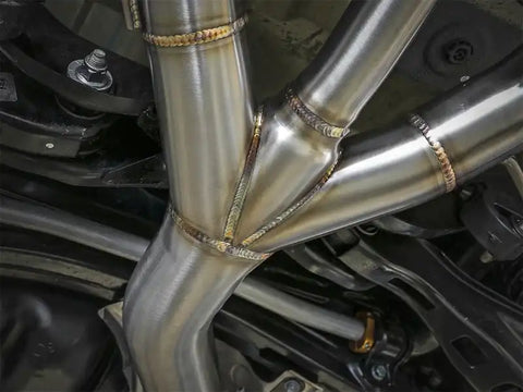 aFe 49-36616-L Takeda 3in 304 SS Cat-Back Exhaust w/ Blue Flame Tips 2017+ Honda Civic Type R I4 2.0L (t)