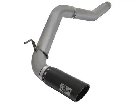 aFe 49-46112-B LARGE BORE HD 5in DPF-Back SS Exhaust w/ Black Tip 2016 Nissan Titan 5.0L V8 (td) CC SB