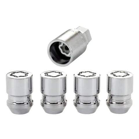 McGard Wheel Lock Nut Set - 4pk. (Cone Seat) M12X1.5 / 19mm & 21mm Dual Hex 1.28in. L Chrome