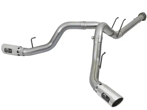 aFe 49-43092-P POWER 4in DPF-Back SS Exhaust System 2017 Ford Diesel Trucks V8-6.7L (td)