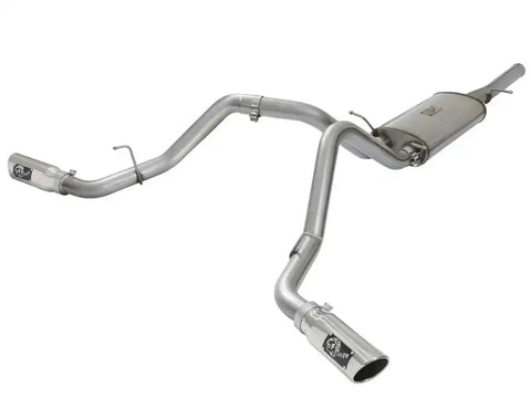 aFe 49-44071-P MACH Force-Xp 3in CB SS Dual Exhaust w/Polished Tips 09-16 GM Silverado/Sierra 4.3L/4.8L/5.3L