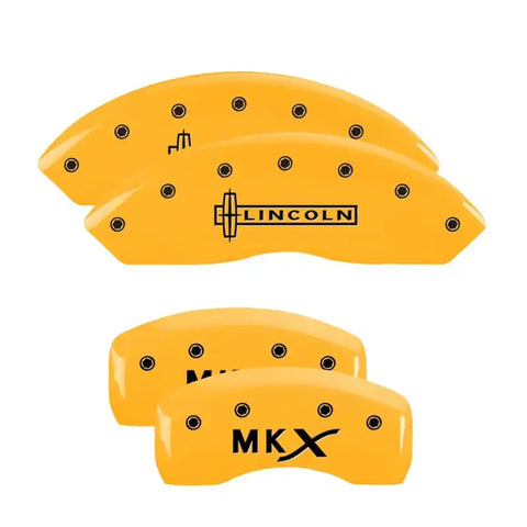 MGP 4 Caliper Covers Engraved Fr Escalade Rear ESV Yellow Finish Blk Char 2003 Cadillac Escalade ESV