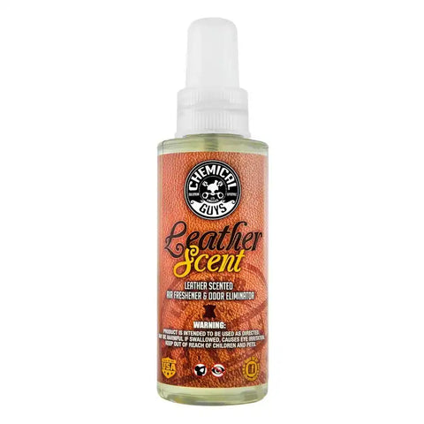 Chemical Guys Leather Scent Air Freshener & Odor Eliminator - 4oz - Case of 12