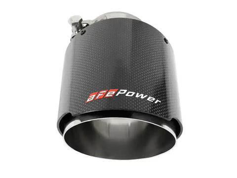 aFe 49T25454-C07 MACH Force-Xp 304 SS Clamp-On Exhaust Tip 2.5in. Inlet / 4.5in. Outlet 7in. L - Carbon Fiber