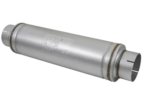 aFe 49M00023 ATLAS Aluminized Steel Muffler 5in Center/Center 24in L x 7in Diameter - Round Body