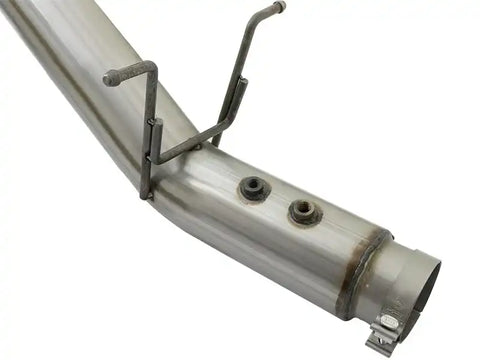 aFe 49-04085-P ATLAS 5in DPF-Back Aluminized Steel Exhaust System w/Polished Tips 2017 GM Duramax 6.6L (td) L5P