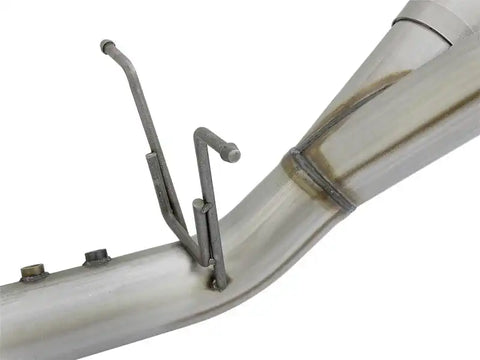 aFe 49-04086-P ATLAS 4in DPF-Back Alum Steel Exhaust System w/Dual Exit Polished Tip 2017 GM Duramax 6.6L (td)