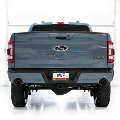 AWE Tuning 2021+ Ford F-150 Tremor (w/ Bumper Cutouts) 0FG Non-Resonated Catback -Diamond Black Tips