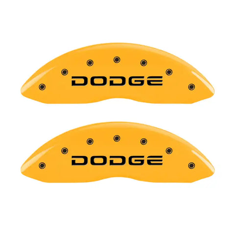 MGP 4 Caliper Covers Engraved F & R Broken D/Dodge Yellow Finish Black Char 2006 Dodge Durango