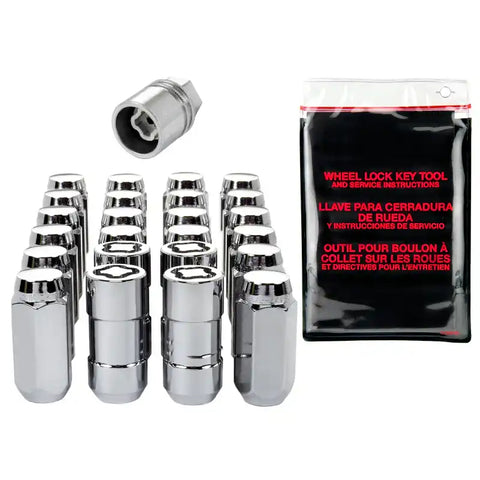 McGard 6 Lug Hex Install Kit w/Locks (Cone Seat Nut) M14X1.5 / 13/16 1.945in. L - Chrome