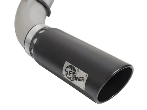 aFe 49-06112-B Atlas Exhaust 5in DPF-Back Al Steel 2016 Nissan Titan XD V8-5.0L Black Tip