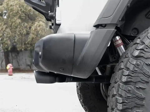 aFe 49-38071-B Rebel Series 2.5in. 304 SS C/B Exhaust System 2018 Jeep Wrangler (JL) V6-3.6L - Black Tip