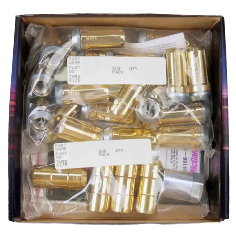 McGard SplineDrive Tuner 6 Lug Install Kit w/Locks & Tool (Cone) M14X1.5 / 1in. Hex - Gold