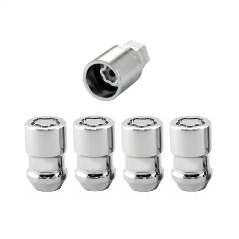 McGard Wheel Lock Nut Set - 4pk. (Cone Seat) 1/2-20 / 3/4 & 13/16 Dual Hex 1.46in. Length Chrome