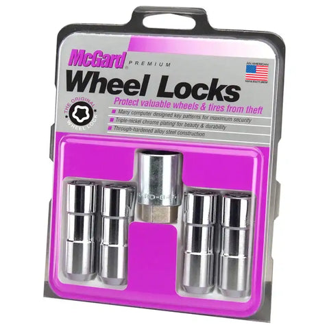 McGard Wheel Lock Nut Set - 4pk. (Cone Seat Duplex) 9/16-18 / 7/8 Hex 2.5in. Length Chrome