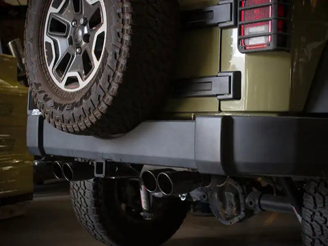 aFe 49-48086-B Rebel Series 2.5in 409 SS Axle-Back Exhaust System Black 07-18 Jeep Wrangler (JK) V6-3.6L/3.8L