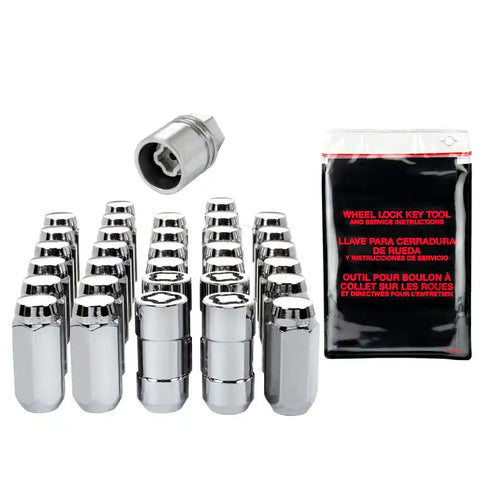 McGard 8 Lug Hex Install Kit w/Locks (Cone Seat Nut) M14X1.5 / 13/16 1.945in. L - Chrome
