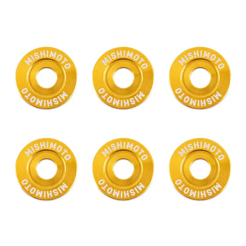Mishimoto Small Fender Washer Kit (6pcs) - Gold