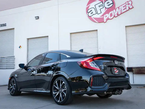 aFe 49-36619-C Takeda 2.5in 304SS Cat-Back Exhaust System w/ Carbon Tips 17-20 Honda Civic Si Sedan I4 1.5L