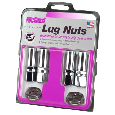 McGard Hex Lug Nut (Drag Racing X-Long Shank) 7/16-20 / 13/16 2.475in. Length (4-Pk) - Chrome