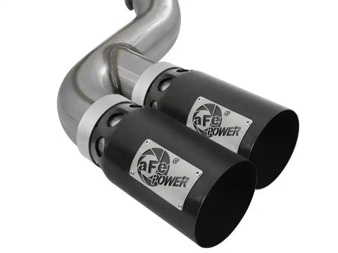 aFe 49-43120-B Power 11-14 Ford F250/F350 6.7L Diesel Rebel XD 4in 409 SS DPF-Back Exhaust System - Black Tips