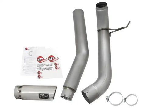 aFe 49-46112-P LARGE Bore HD Exhausts 5in DPF-Back SS-409 2016 Nissan Titan XD V8-5.0L CC/SB (td)