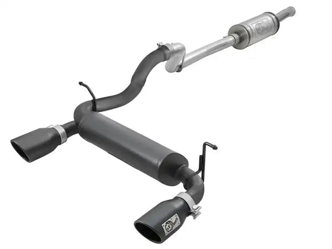 aFe 49-48066-B Rebel Series 2.5in 409 SS Cat-Back Exhaust System w/ Black Tips Jeep Wrangler (JL) 2018 V6 3.6L