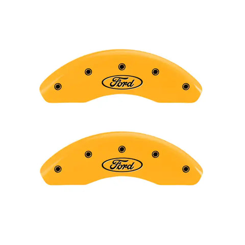 MGP 2 Caliper Covers Engraved Front Oval Logo/Ford Yellow Finish Blk Char 2002 Ford Ranger