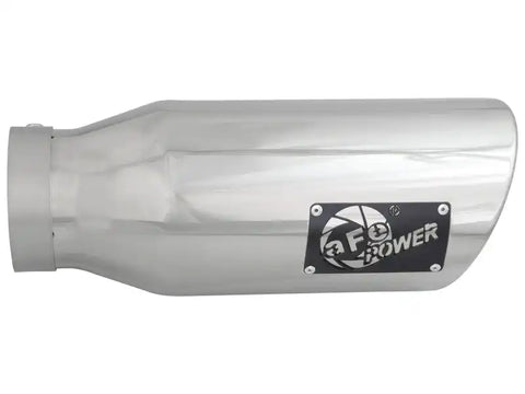 aFe 49T40606-P15 MACH Force-XP 304 SS Single Wall Polished Exhaust Tip Pair 4in Inlet x 6in Outlet 15in L