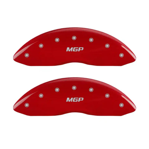 MGP 4 Caliper Covers Engraved Front & Rear MGP Red Finish Silver Characters 2018 Tesla S