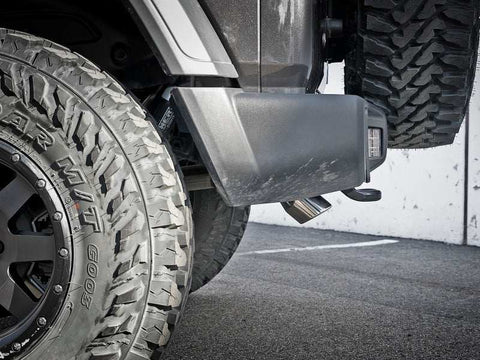aFe 49-48075-P MACH Force-Xp 2.5in 409SS Axle-Back Hi-Tuck Exh Sys w/ Pol Tip 18-20 Jeep Wrangler (JL) V6 3.6L