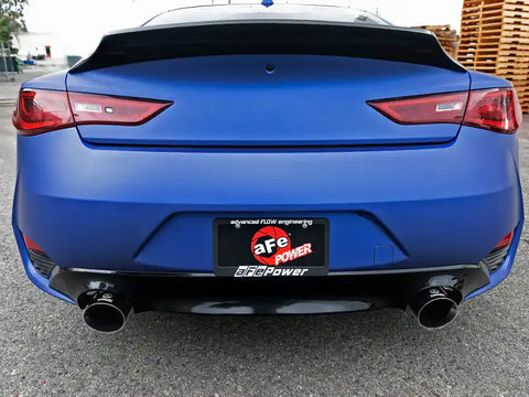 aFe 49-36133NM-B POWER Takeda 2.5in 304 SS Axle-Back Exhaust w/ Black Tips 17-19 Infiniti Q60 V6-3.0L (tt)