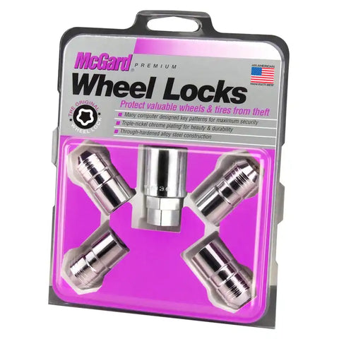 McGard Wheel Lock Nut Set - 4pk. (Cone Seat) M14X1.5 / 21mm & 22mm Dual Hex 1.639in. L Chrome