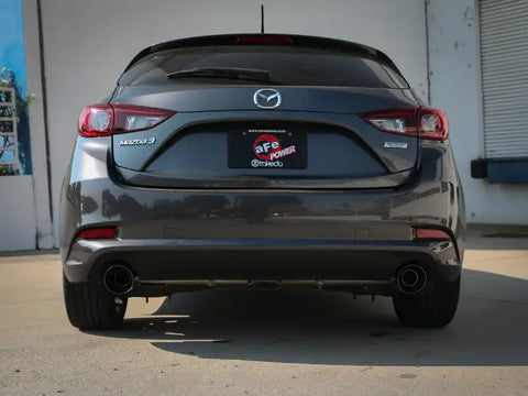 aFe 49-37014-L Takeda 2-1/2in 304 SS Axle-Back Exhaust w/ Blue Flame Tips 14-18 Mazda 3 L4 2.0L/2.5L