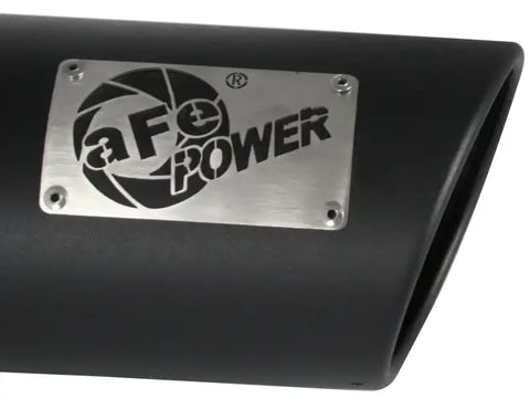 aFe 49T40501-B12 Power Diesel Exhaust Tip Black- 4 in x 5 out 12 Long Bolt On (Right)