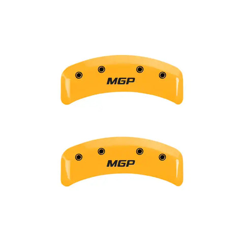MGP Front set 2 Caliper Covers Engraved Front MGP Black finish silver ch
