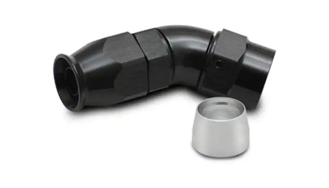 Vibrant 1 Piece PFTE Hose End -16 AN 45 Degree
