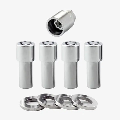 McGard Wheel Lock Nut Set - 4pk. (X-Long Shank) 7/16-20 / 13/16 Hex 2.165in. Length Chrome