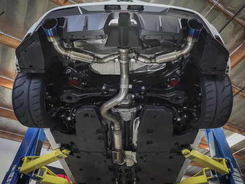 aFe 49-36067-C 23-24 Toyota GR Corolla L3 1.6L (t) Gemini XV 3in to 2-1/2in CatBack Exhaust w/Carbon Fiber Tips