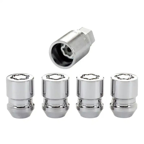 McGard Wheel Lock Nut Set - 4pk. (Cone Seat) M12X1.25 / 19mm & 21mm Dual Hex 1.28in. L Chrome