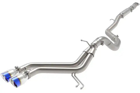 aFe 49-37018-L Takeda 2-1/2in SS-304 Cat-Back Exhausts w/ Blue Flame Tips 13-17 Hyundai Veloster L4-1.6L