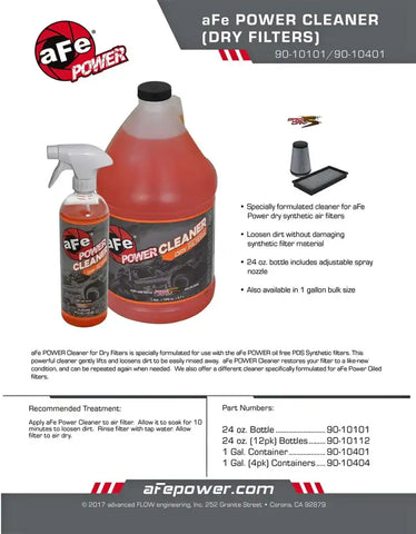 aFe 90-10401 MagnumFLOW Pro Dry S Air Filter Power Cleaner - 1 Gallon