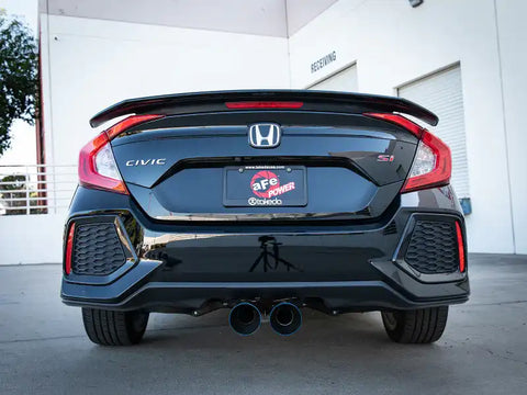 aFe 49-36619-L Takeda 2.5in 304 SS Cat-Back Exhaust System w/ Blue Tips 2017 Honda Civic Si Sedan I4 1.5L (t)