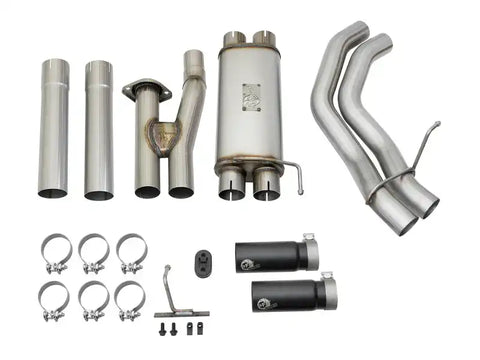 aFe 49-43091-B POWER Rebel Series 3in 409 SS Cat Back Exhaust w/ Black Tips 17 Ford F-150 Raptor V6-3.5L