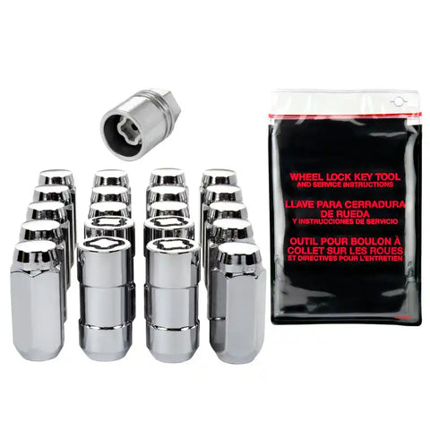 McGard 5 Lug Hex Install Kit w/Locks (Cone Seat Nut) 9/16-18 / 13/16 1.75in. L - Chrome