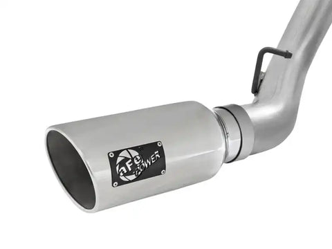 aFe 49-44080-P LARGE Bore HD 4in Dual DPF-Back SS Exhaust w/Polished Tip 16-17 GM Diesel Truck V8-6.6L (td) LML