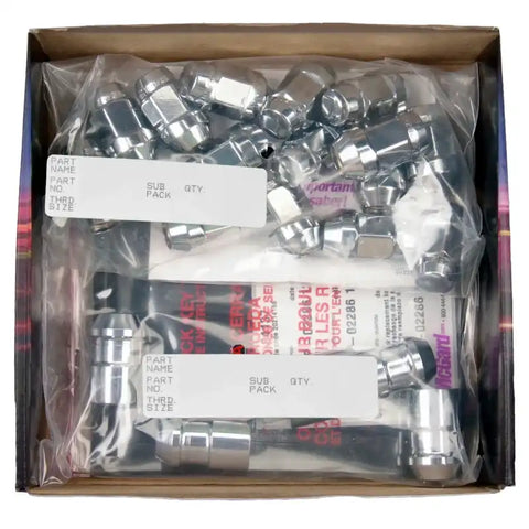 McGard Jeep Wrangler Install Kit (Cone / Bulge) 1/2-20 3/4 Hex (18 Lug Nuts 5 Locks) - Chrome