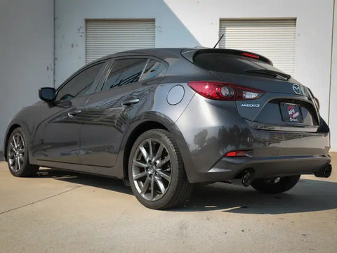 aFe 49-37014-C Takeda 2-1/2in 304 SS Axle-Back Exhaust w/ Carbon Fiber Tips 14-18 Mazda 3 L4 2.0L/2.5L