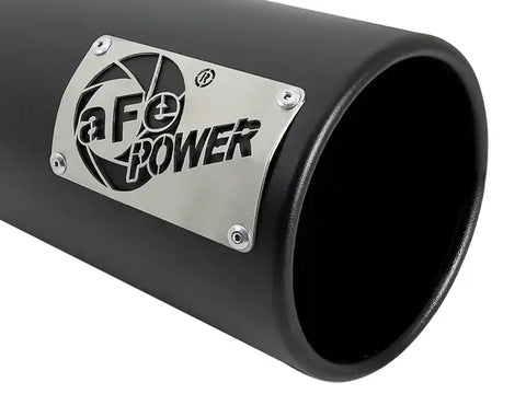 aFe 49T40501-B122 SATURN 4S 4in SS Intercooled Exhaust Tip - Black In x 5in Out 12in L Bolt-On